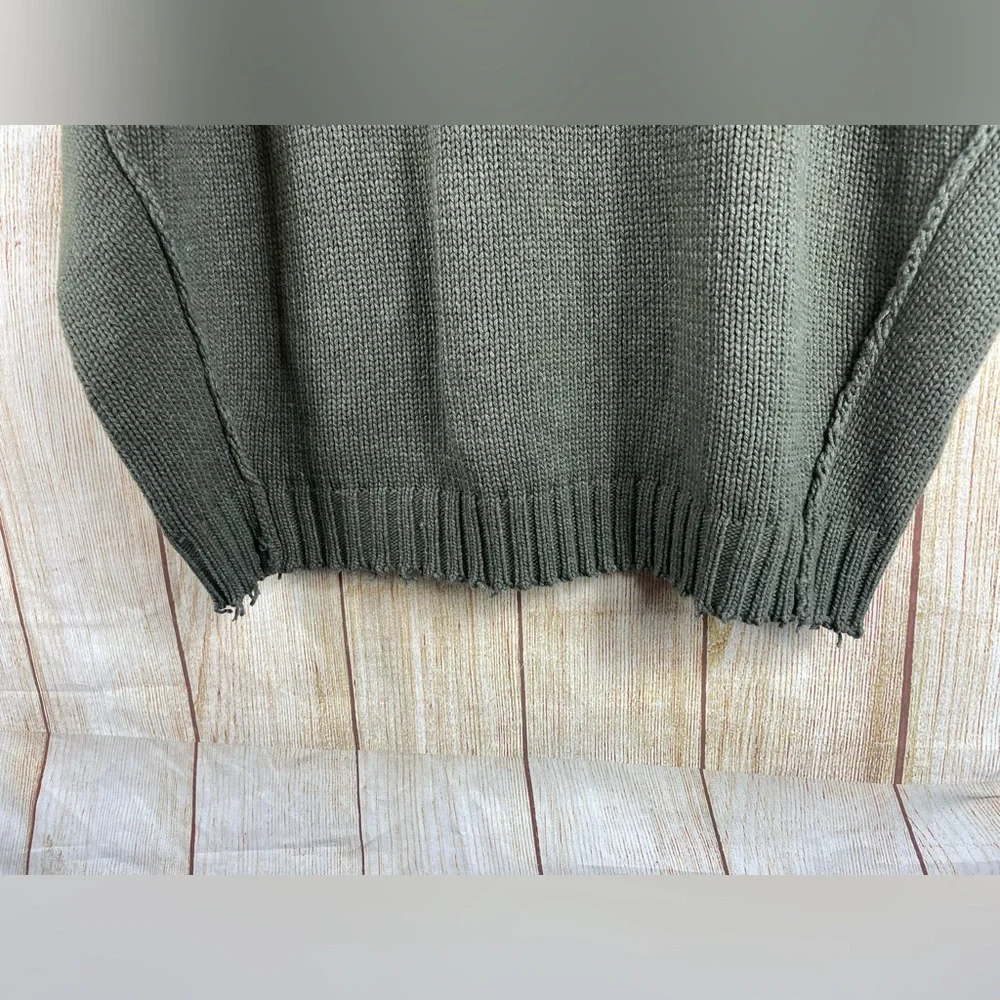 R13 Men’s Italian Yarn Oversized Short- Sleeve Sweater